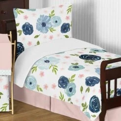 5pc Sweet Jojo Designs Watercolor Floral Toddler Bedding Set Pink/Blue - Sweet Jojo Designs -Baby Furniture Store GUEST d6bdc9b0 6a84 4daf bcf1 765565e65f14