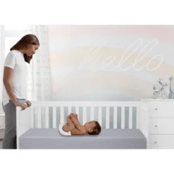 Simmons Kids' Soothing Nights Breathable Baby Crib Mattress And Toddler Mattress With Machine Washable Cover - Greenguard Gold Certified
