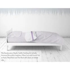 Bacati - Petals/Floral Lilac Girls Muslin 4 Pc Toddler Bedding Set -Baby Furniture Store GUEST df474e64 2a0e 4e56 b6ed cee243ea47e8