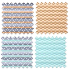 Bacati - Liam Aztec Print Aqua/Orange/Navy Triangles Muslin Swaddling Blankets Set Of 4 -Baby Furniture Store GUEST e1f7b930 dcee 4ed3 a5e8 6a32ce7f6dd8