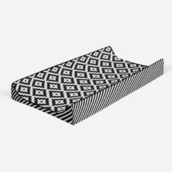 Bacati - Love Black/White Warp Stripes Changing Pad Cover -Baby Furniture Store GUEST e305052d 4162 491d b52d a48d9ffd77d3