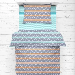 Bacati - Liam Aqua/Orange/Navy Triangles Muslin 4 Pc Toddler Bedding Set 12 Bacati - Liam Aqua/Orange/Navy Triangles Muslin 4 Pc Toddler Bedding Set -Baby Furniture Store GUEST e337d505 005b 44a2 97c1 cfd897c6fddf
