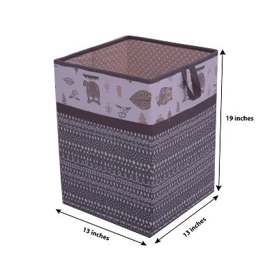 Bacati - Owls Gray/Beige Neutral Collapsible Laundry Hamper 5 Bacati - Owls Gray/Beige Neutral Collapsible Laundry Hamper - Image 3