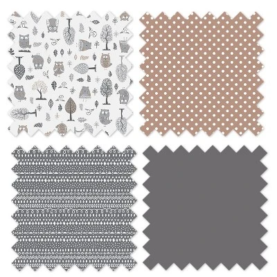 Bacati - Owls Gray/Beige Neutral Collapsible Laundry Hamper 7 Bacati - Owls Gray/Beige Neutral Collapsible Laundry Hamper - Image 5