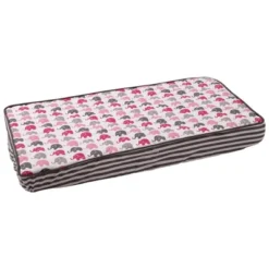 Bacati - Elephants Pink/Fuschia/Gray Mini Elephants Quilted Top Changing Pad Cover -Baby Furniture Store GUEST ea9abbdb ffe5 4f59 b7e6 58e00c9a43d7