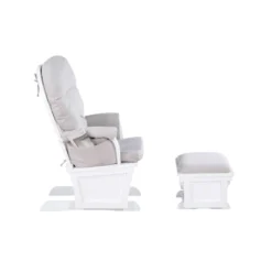 Suite Bebe Mason Glider & Ottoman - White/Woven Gray -Baby Furniture Store GUEST ecf6e58b 33d0 4e10 b15f d058a084c689