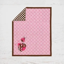 Bacati - Ladybugs Pink Chocolate 4 Pc Crib Bedding Set With Diaper Caddy -Baby Furniture Store GUEST ed9fbe5f 874f 438b 9419 245e3de9f7c9