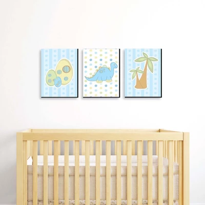Big Dot Of Happiness Baby Boy Dinosaur - Dino Nursery Wall Art And Kids Room Decorations - Gift Ideas - 7.5 X 10 Inches - Set Of 3 Prints 3 Big Dot Of Happiness Baby Boy Dinosaur - Dino Nursery Wall Art And Kids Room Decorations - Gift Ideas - 7.5 X 10 Inches - Set Of 3 Prints