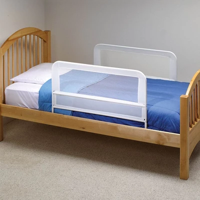 KidCo Mesh And Steel Double Pack Telescopic Toddler Child Bed Rail Guard, White 4 KidCo Mesh And Steel Double Pack Telescopic Toddler Child Bed Rail Guard, White - Image 2