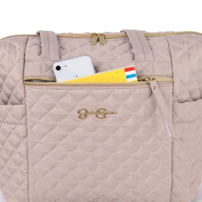 Jessica Simpson Quilted Tote - Taupe 7 Jessica Simpson Quilted Tote - Taupe - Image 5