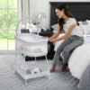 Delta Children Curve Bassinet - White And Gray -Baby Furniture Store GUEST f73cd074 3e49 4739 b4c4 bb8eb7306ab3