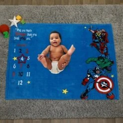 Marvel Comics Super Soft Milestone Baby Blanket -Baby Furniture Store GUEST f9ac3ac3 48f2 430d 9156 006acb472734