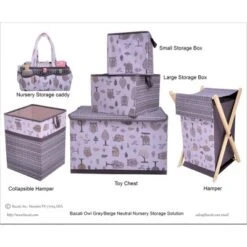 Bacati - Owls Gray/Beige Neutral Collapsible Laundry Hamper 10 Bacati - Owls Gray/Beige Neutral Collapsible Laundry Hamper -Baby Furniture Store GUEST fc410d0c 6a5a 473b a0e6 dd311d4eb4df
