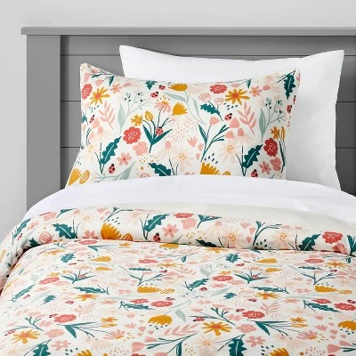 Garden Floral Kids' Duvet Cover - Pillowfort™ 5 Garden Floral Kids' Duvet Cover - Pillowfort™ - Image 3