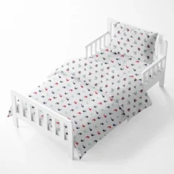 Bacati - Little Sailor Boys Whales/Boats Muslin 4 Pc Toddler Bedding Set -Baby Furniture Store GUEST fd333ad6 27ab 44cc ab95 5e8a5793ef69