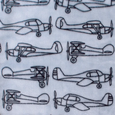 Hudson Baby Infant Boy Plush Blanket With Faux Shearling Back, Airplane, One Size 3 Hudson Baby Infant Boy Plush Blanket With Faux Shearling Back, Airplane, One Size