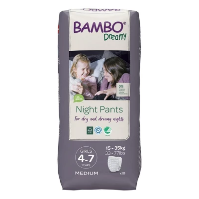Bambo Dreamy Potty Training Night Pants For Girls Ages 4-7 3 Bambo Dreamy Potty Training Night Pants For Girls Ages 4-7