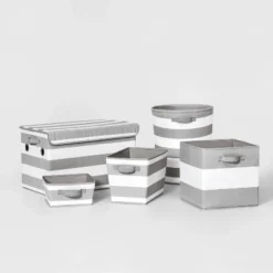 Canvas Striped Kids' Bin - Pillowfort™ -Baby Furniture Store GUEST ffba7162 489f 4be4 93c1 6a1844d32cab